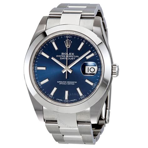 pre owned rolex mens blue face|blue Rolex datejust 41.